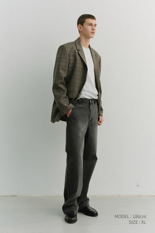 UNISEX LOOSE T-SHIRT LIGHT MELANGE GREY