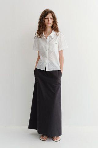 LACED ORGANIC CRAFTED SHIRT WHITE