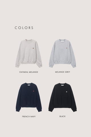 UNISEX DUNST LOGO CREASE SWEATSHIRT FRENCH NAVY
