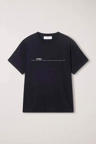 UNISEX MINIMAL LETTERING T-SHIRT BLACK