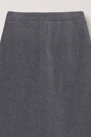 FLEECE MAXI SKIRT CHARCOAL GREY