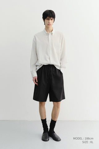 UNISEX PAJAMA BERMUDA SHORTS BLACK