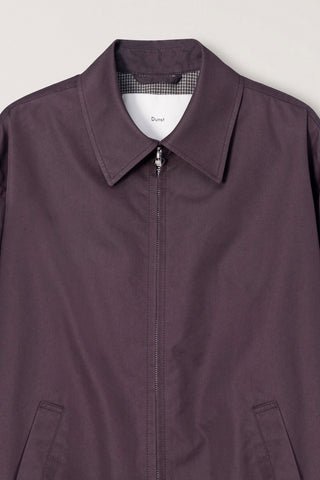 UNISEX COLLARED BLOUSON JACKET BROWN