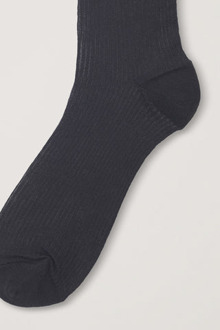 SHEER KNEE SOCKS CHARCOAL GREY
