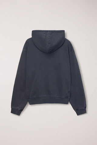 UNISEX GARMENT DYED ZIP-UP HOODIE BLACK