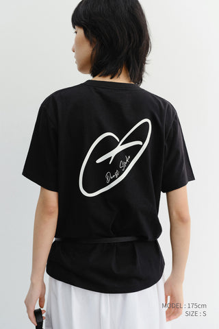 UNISEX HEART D LOGO T-SHIRT BLACK