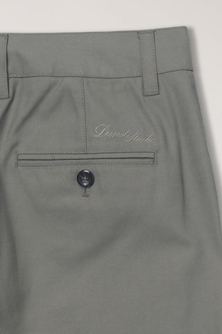 PLEATED CHINO SLACKS KHAKI