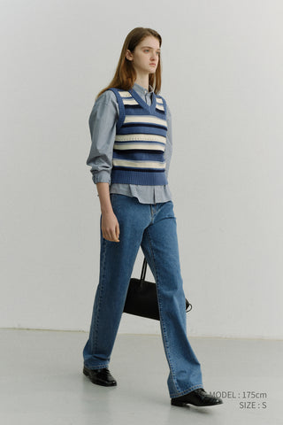 ESSENTIAL STRAIGHT FULL LENGTH JEANS CLASSIC BLUE