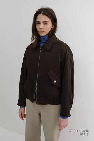 UNISEX FLIGHT PADDED JACKET DARK BROWN