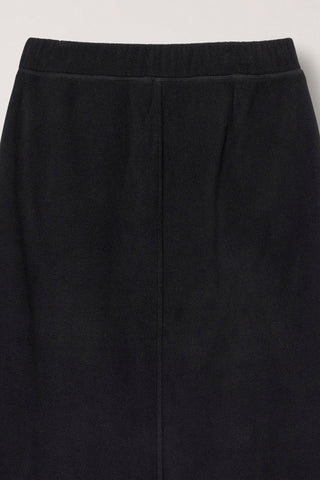 FLEECE MAXI SKIRT BLACK
