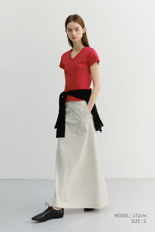 A-LINE MAXI SKIRT IVORY