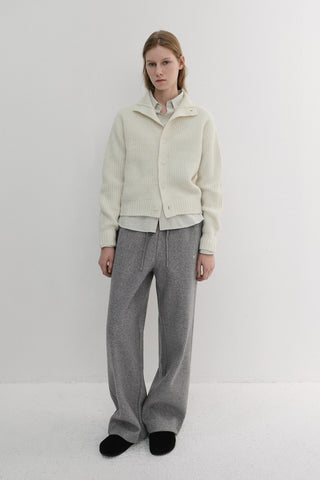 UNISEX JERSEY WIDE PANTS MELANGE GREY