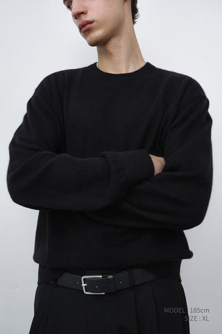 UNISEX ESSENTIAL CREWNECK SWEATER BLACK