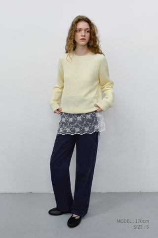 UNISEX HAIRLY SWEATER LEMON BUTTER