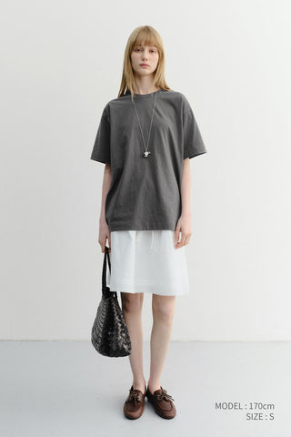 UNISEX ESSENTIAL LOOSE T-SHIRT WASHED CHARCOAL