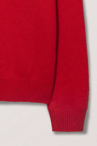 UNISEX CASHMERE V-NECK SWEATER RED