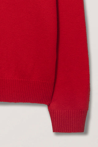 UNISEX CASHMERE V-NECK SWEATER RED