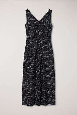 SLEEVELESS PATTERNED DRESS BLACK