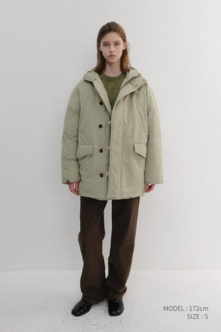 UNISEX GOOSE DOWN PARKA JACKET SOFT KHAKI