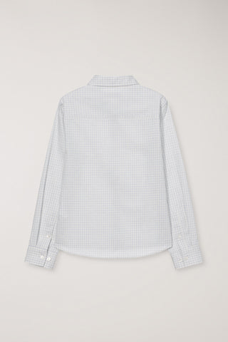 2-WAY ESSENTIAL CHECKED SHIRT SOFT BLUE CHECK