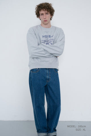 UNISEX PIXEL SWEATSHIRT MID MELANGE GREY