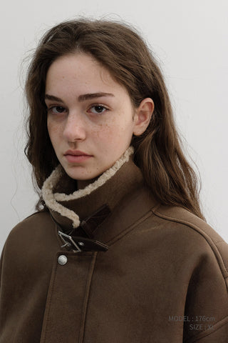 UNISEX VOLUME AVIATOR BLOUSON BROWN