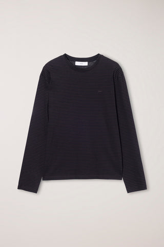 UNISEX MUTED STRIPED T-SHIRT BROWN