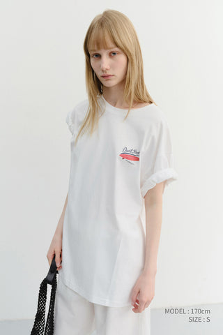 UNISEX SUMMER HOLIDAY SURF BOARD T-SHIRT OFF WHITE