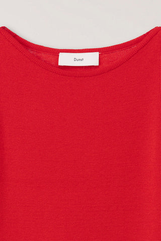 LAYERING KNIT TOP RED