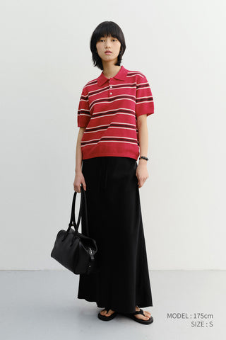 LINEN MAXI SKIRT BLACK