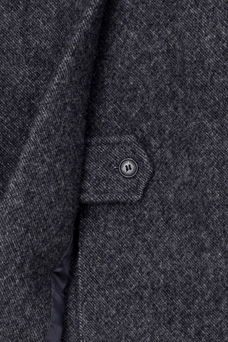 UNISEX LOOSE DOUBLE-BREASTED COAT CHARCOAL MELANGE