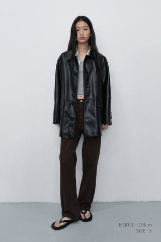 ESSENTIAL STRAIGHT COLORED JEANS BROWN