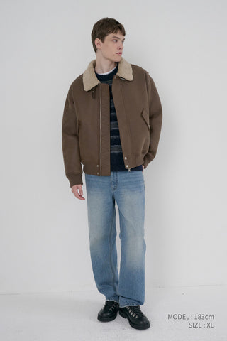 UNISEX VOLUME AVIATOR BLOUSON BROWN