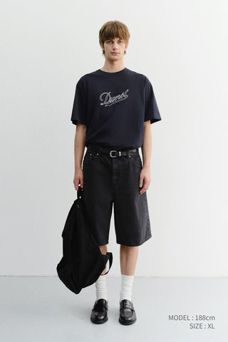 UNISEX CHAIN LOGO T-SHIRT NAVY