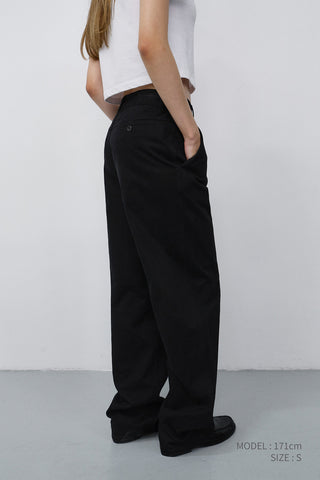 STRAIGHT CHINO SLACKS BLACK