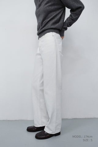 ESSENTIAL STRAIGHT FULL LENGTH JEANS OFF WHITE