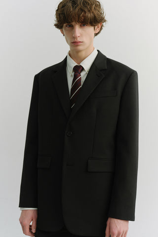 STRIPED TIE BURGUNDY