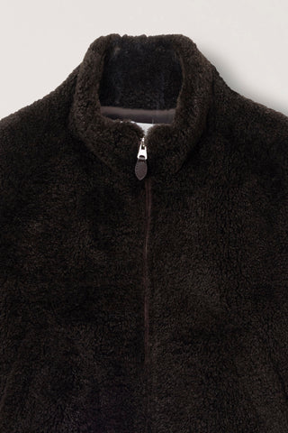 UNISEX BOA FLEECE BLOUSON DARK BROWN