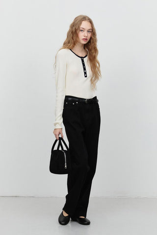 SUEDE BOSTON TOTE BAG BLACK