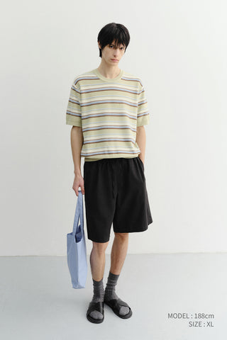 UNISEX PAJAMA BERMUDA SHORTS BLACK