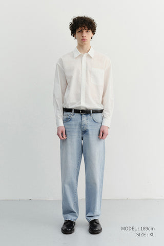 UNISEX SUMMER BREEZE STRIPED OVERSHIRT WHITE