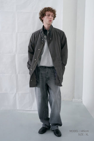 UNISEX MODERN FIELD JACKET WASHED CHARCOAL GREY