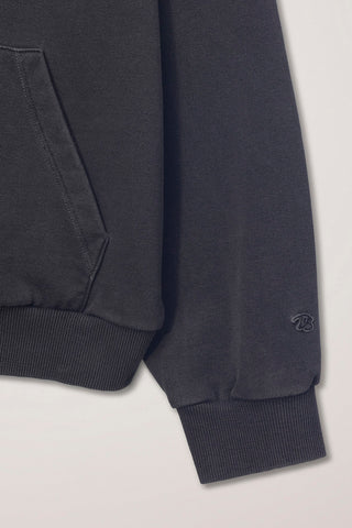 UNISEX GARMENT DYED HOODIE BLACK