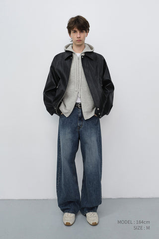RELAXED CURVED JEANS VINTAGE BLUE