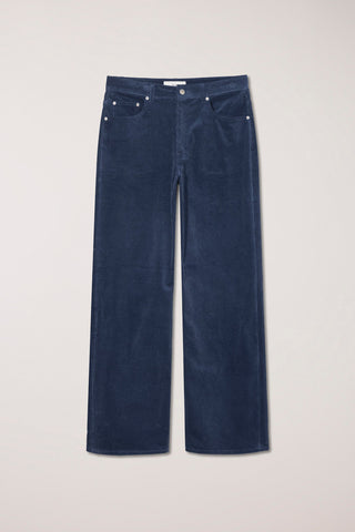 90S WIDE CORDUROY JEANS WASHED BLUE