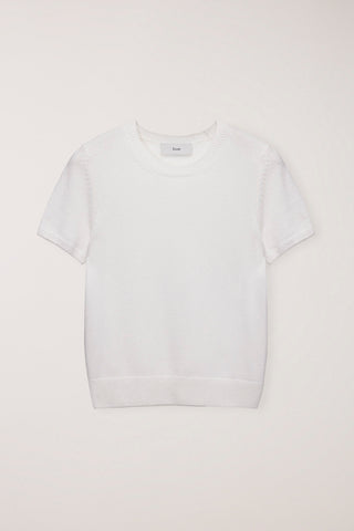 HALF SLEEVE KNIT TOP IVORY