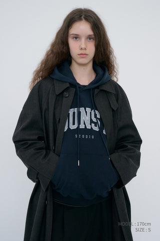 UNISEX ARCH LOGO HOODIE FRENCH NAVY