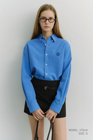 UNISEX CLASSIC BOYFRIEND SHIRT CERULEAN BLUE