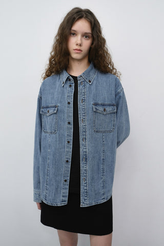 UNISEX CLASSIC DENIM SHIRT CLASSIC BLUE