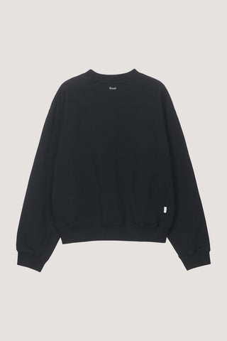 UNISEX DUNST LOGO CREASE SWEATSHIRT BLACK